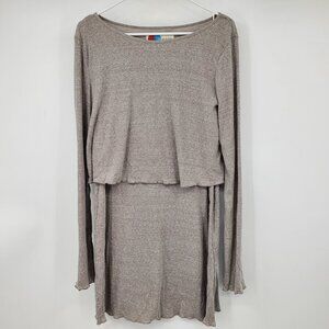 Free People Beach Wide Arm Ribbed One Piece Layered Casual Dress‎ Large